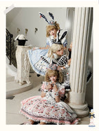 Alice - Kawaii Lolita OP Dress, Rabbit & Playing Card Motifs - image 5