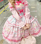 Candy Park Sweet Lolita Print Jumper Dress and Accessories - image 22
