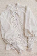 Winter Mutton Sleeves Lace Flounce Lolita Blouse - image 5