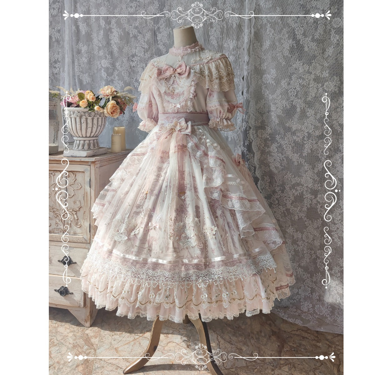 Sunset Realm Lolita Bride Gorgeous OP FS - image 34
