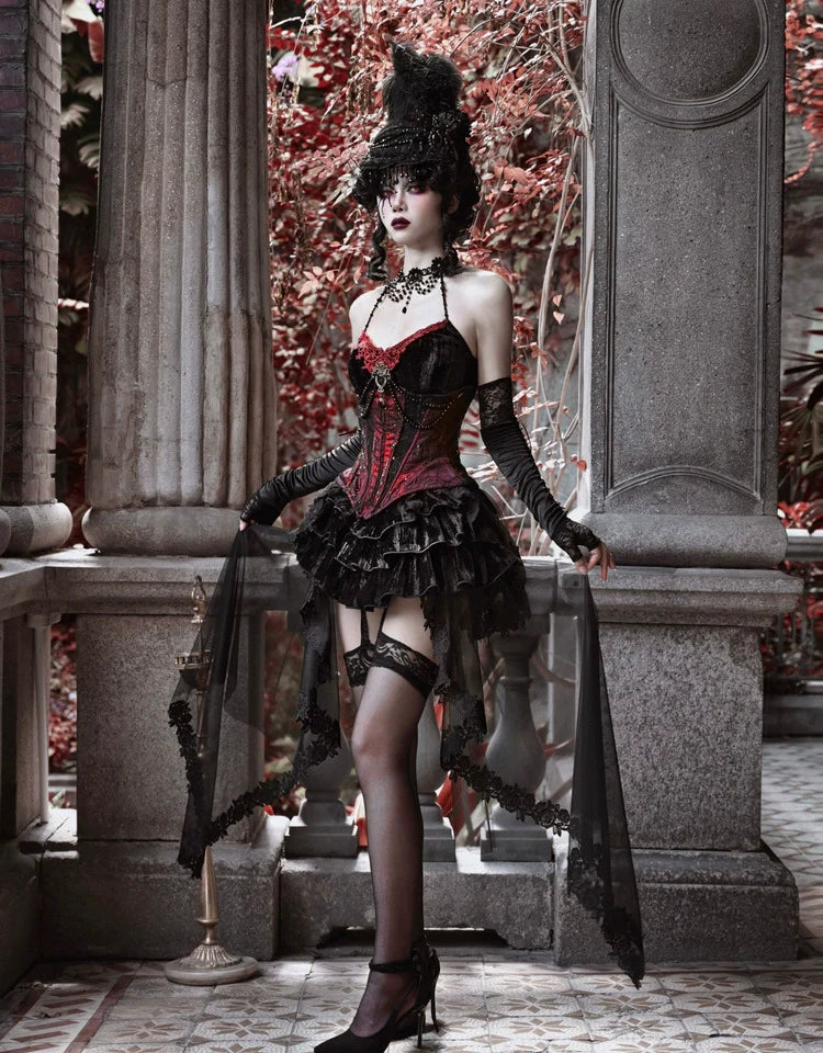 Duchess - Velvet Gothic Lolita Dress, Corset & Skirt - image 18