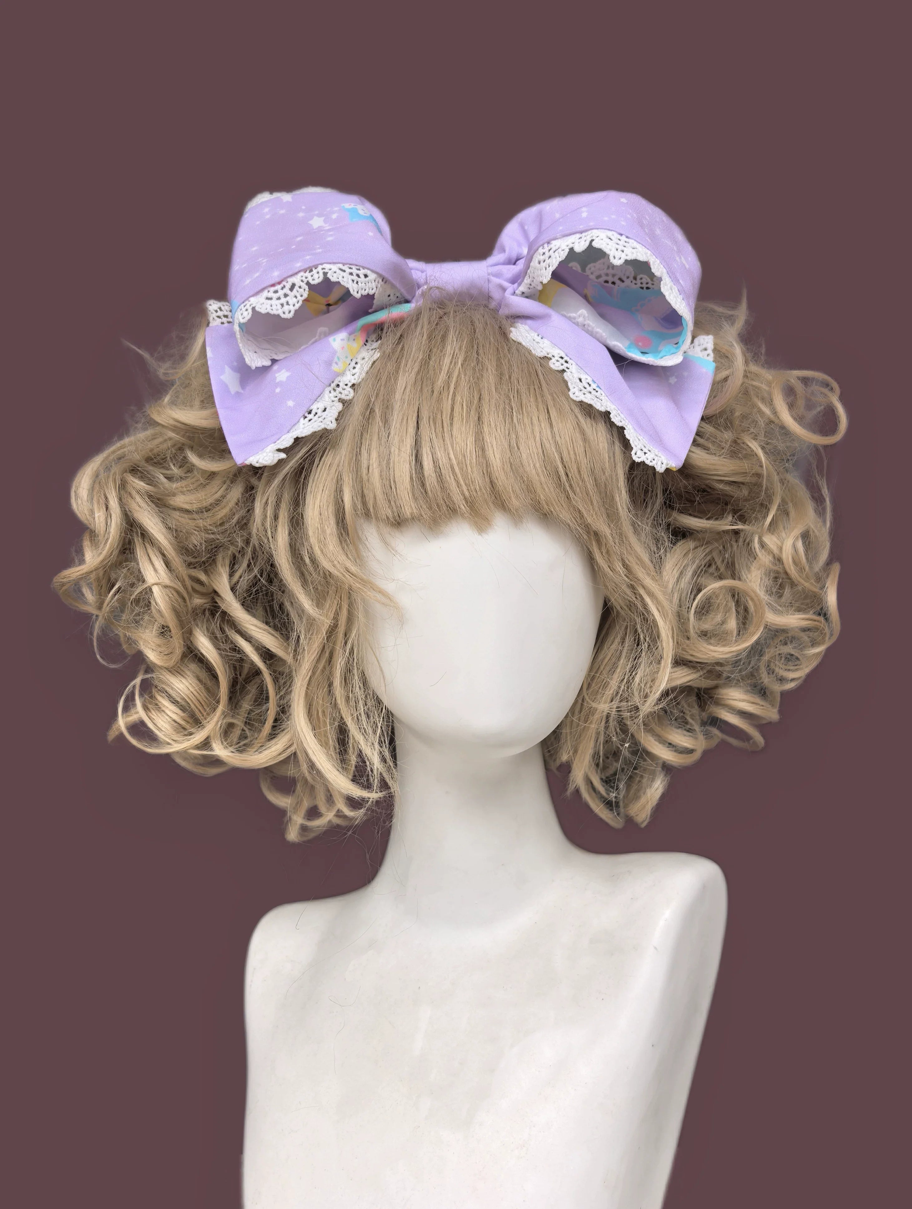 Sleepy Bear - Kawaii Lolita Bear and Star Printed Dress and Accessories - image 19