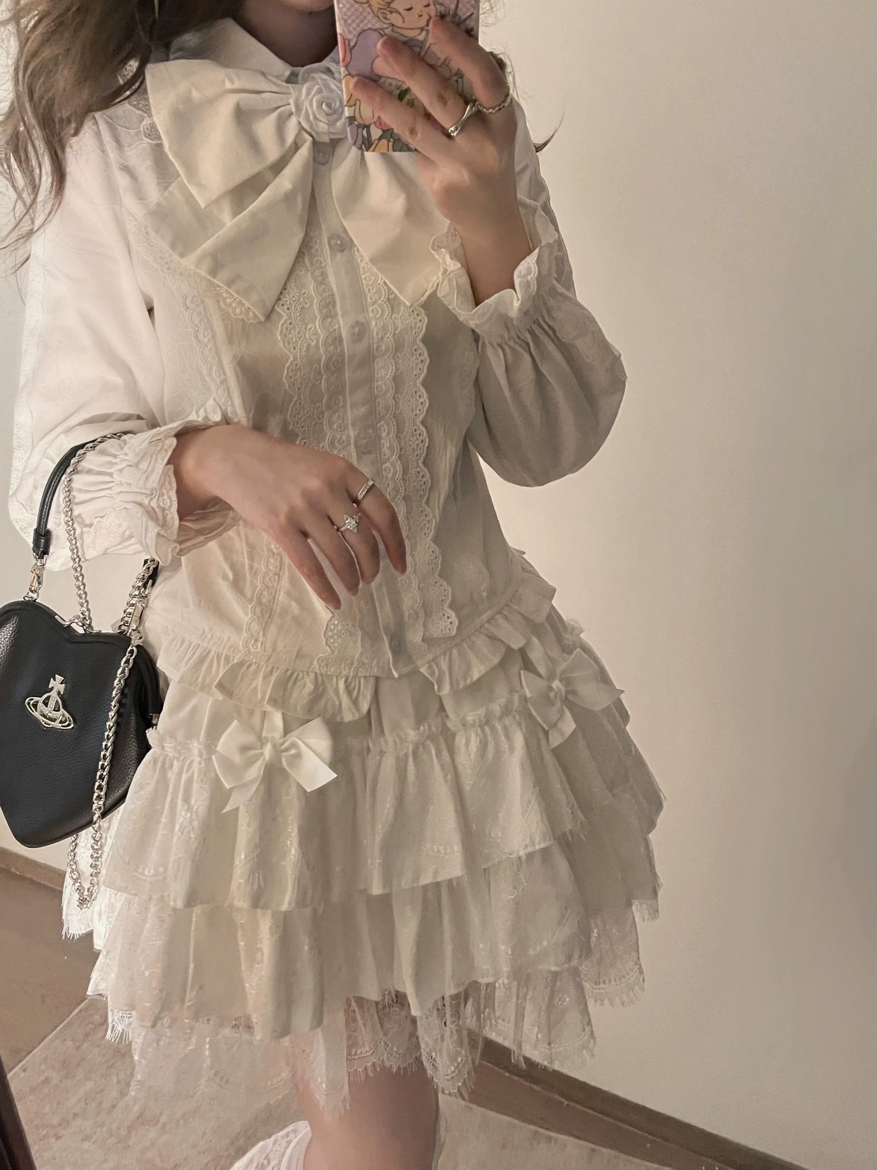 Lily - Kawaii Lolita Blouse Soft Girl Bubble Puff Sleeve - image 4