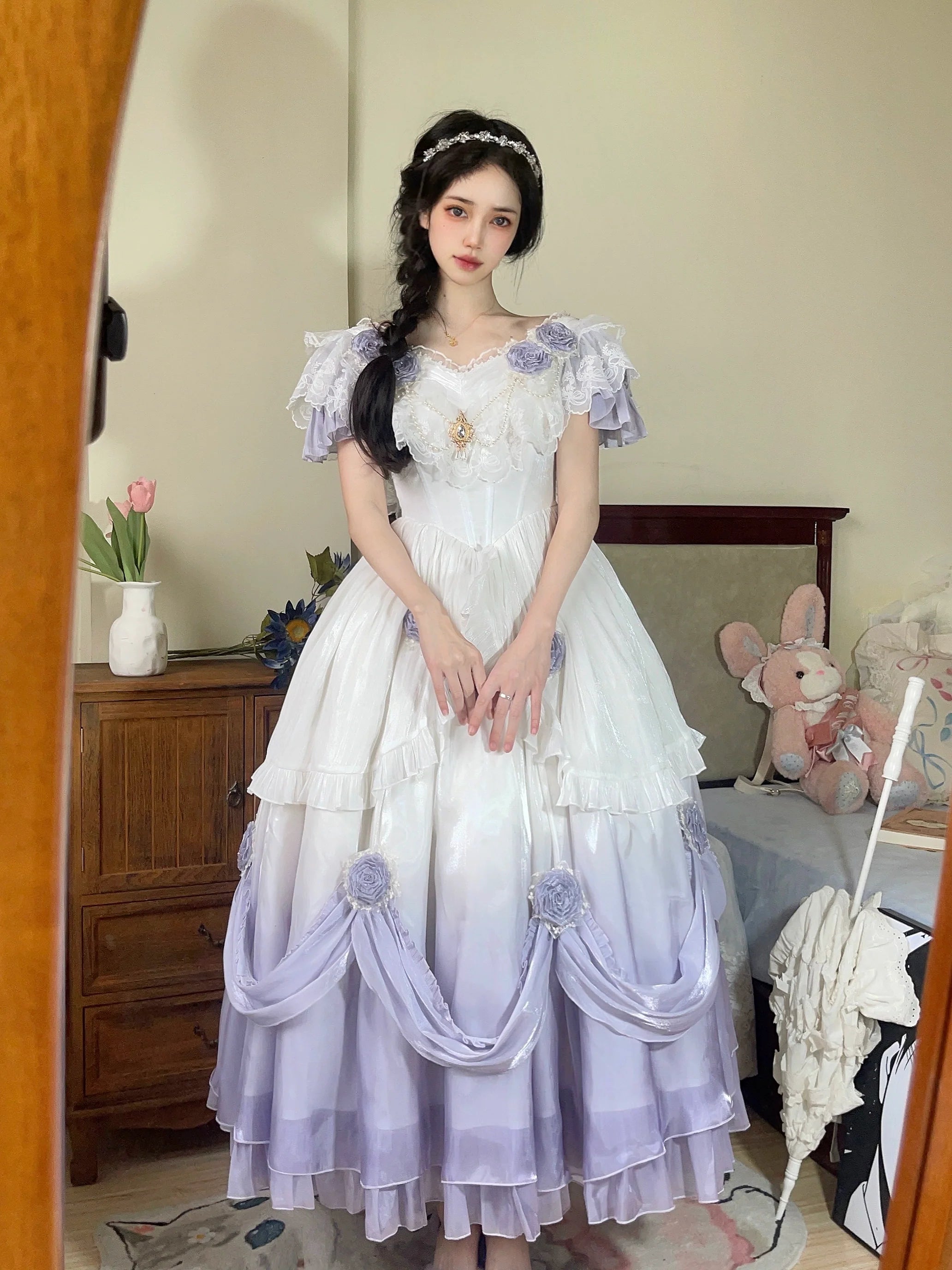 Tana Manor Classic Lolita OP Dress with Floral Decoration - image 3