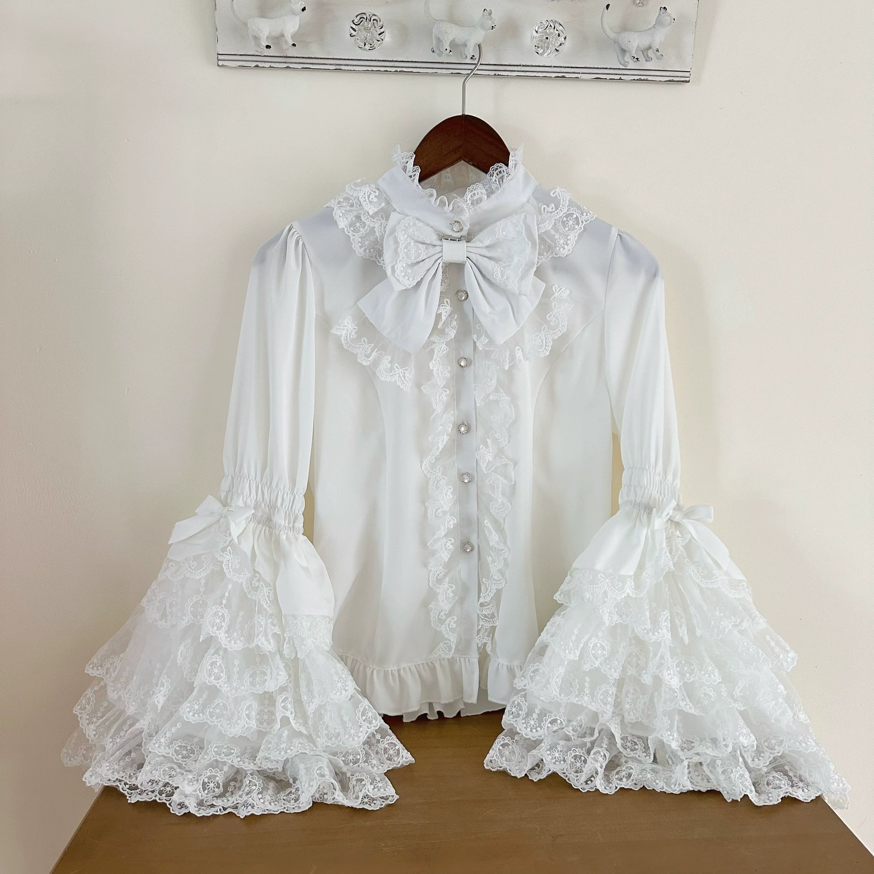 Love Feathered Bond - Wedding Sweet Lolita JSK Gorgeous Bridal Blouse - image 11