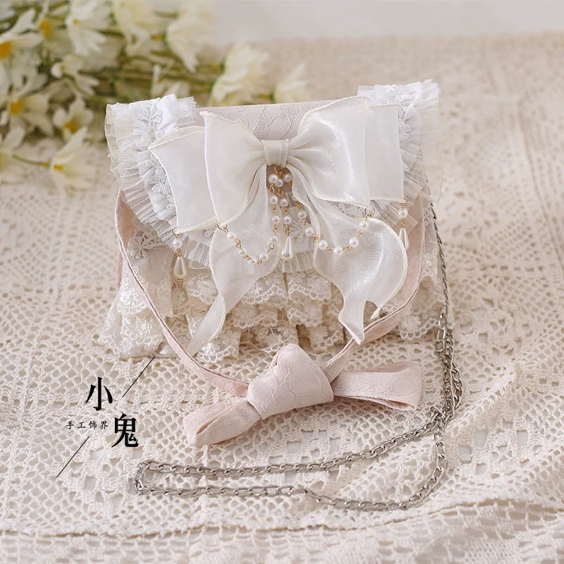 Elegant Lolita Handbag Ivory Tea Party Lolita Bag - image 9