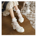 Plus Size Qi Lolita Bow Pearl Sandals - image 8