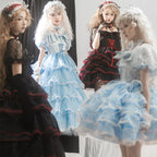 Shisan District - Wedding Lolita OP Suit with Angel Demon Wings - image 9