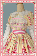 Strawberry Chef - Printed Old School Lolita OP and Accessories - image 11