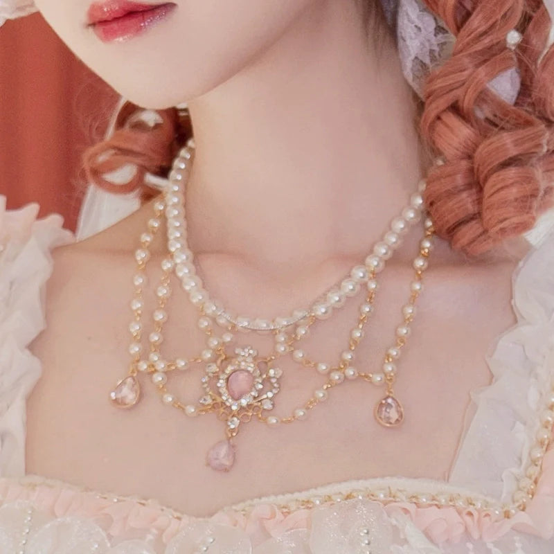 Tea Party Lolita BNT, Necklace and Feather Fan Collection - image 3