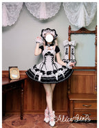 Old School Lolita Halter Neck OP Dress, Polka Dot Accent - image 25