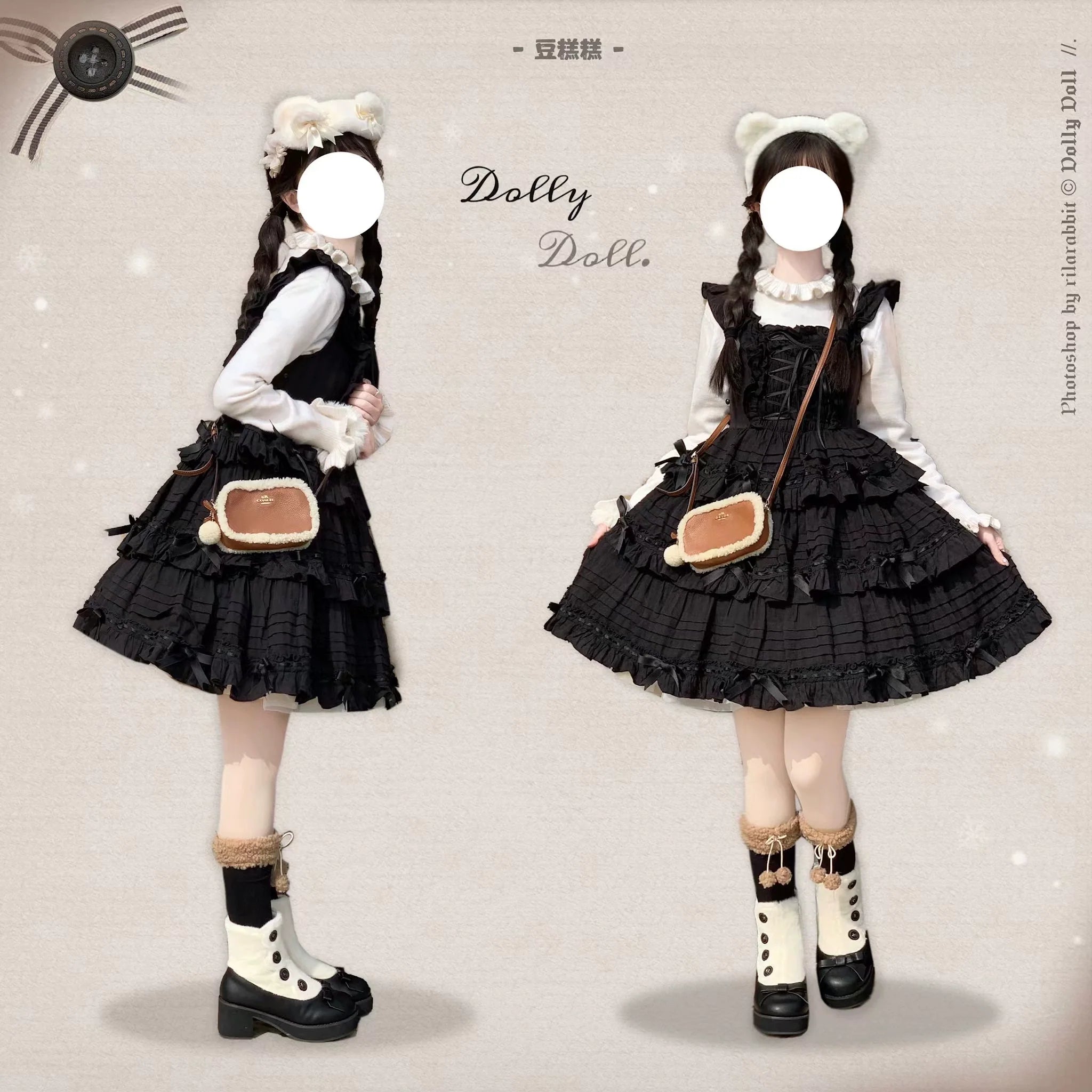 Winter Lolita Boots Fur Mary Jane Lolita Low Heel Shoes - image 65