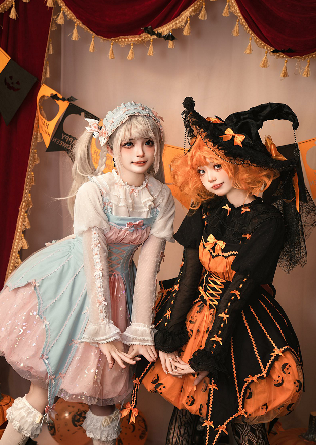 Halloween Gothic Lolita JSK Dress, Pumpkin-inspired Dress - image 9
