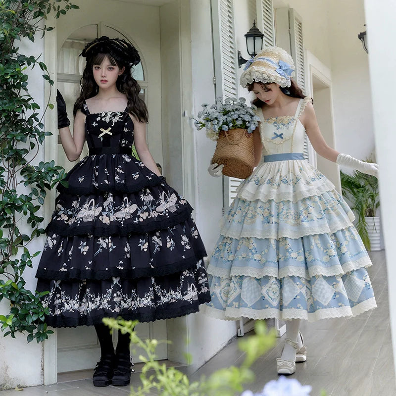 Letter and Poetry - Classic Lolita JSK Suit Four-tiered Twins Dress - image 3