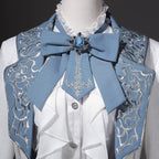 Lunar Paladin - Embroidered Ouji Lolita Tailcoat Set - image 16