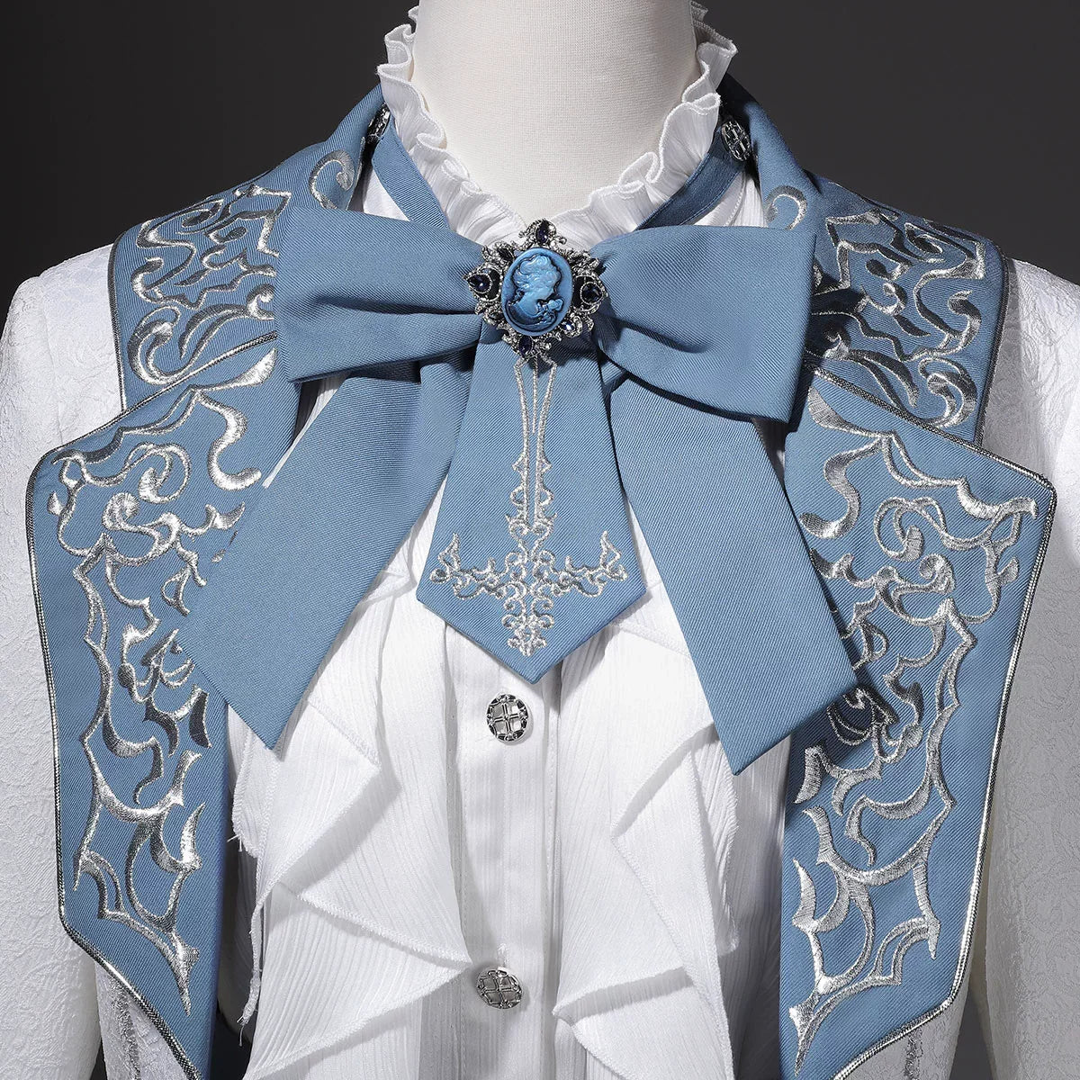 Lunar Paladin - Embroidered Ouji Lolita Tailcoat Set - image 16