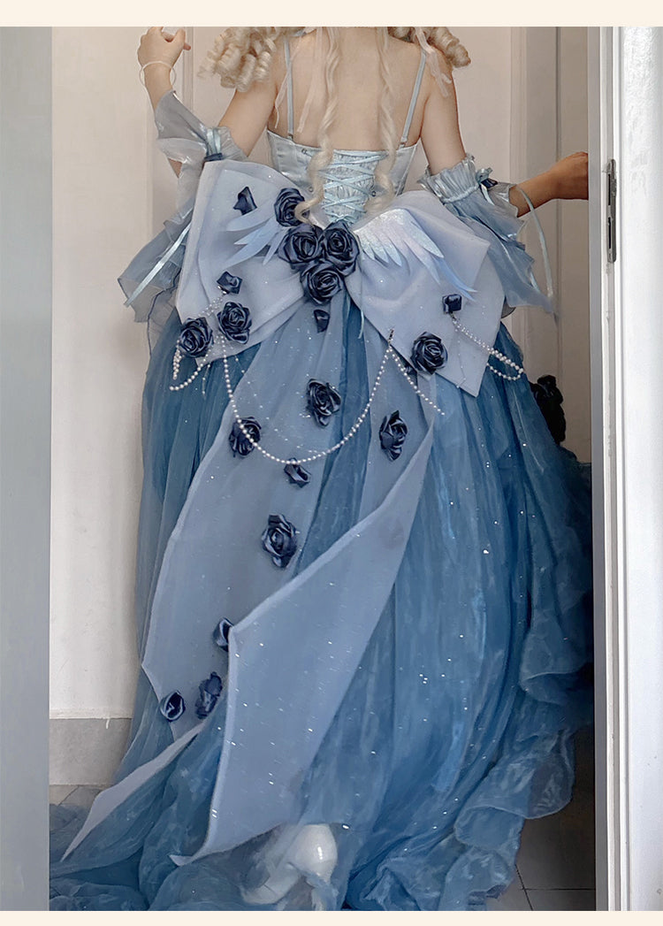 Swan Wonderland - Fairy Lolita JSK with High-Low Hem - image 28