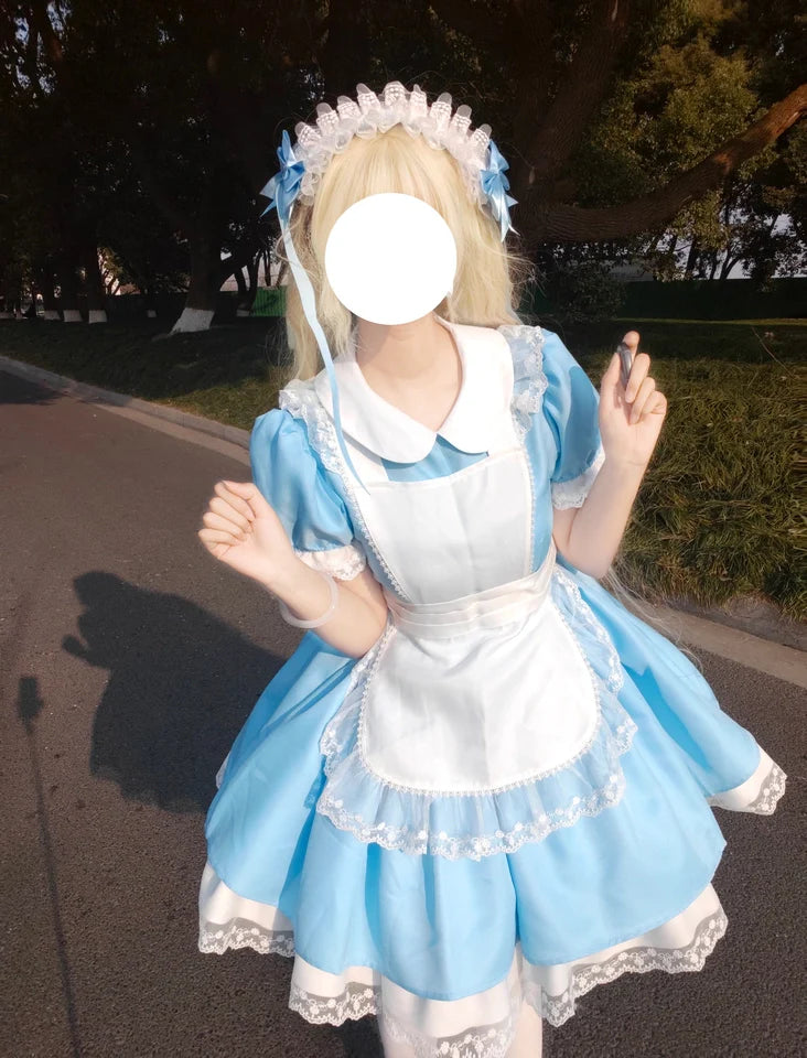 Dream Doll - Plus Size Maid Lolita OP Suit Black and Blue Dress - image 12