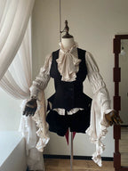 Final Nocturne - Black Gothic Lolita Vest, Bat-Wing Shape - image 7