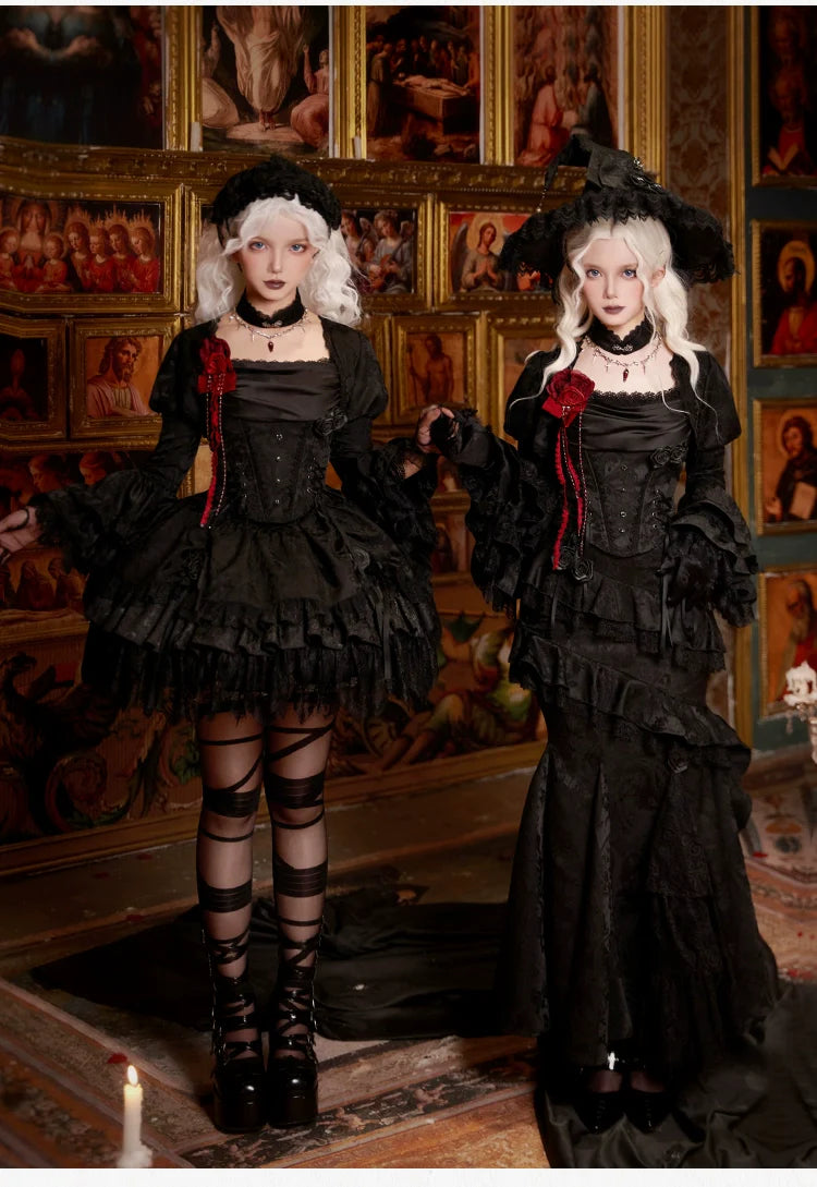 Twilight Witch-Inspired Black Gothic Lolita Skirt Set - image 47