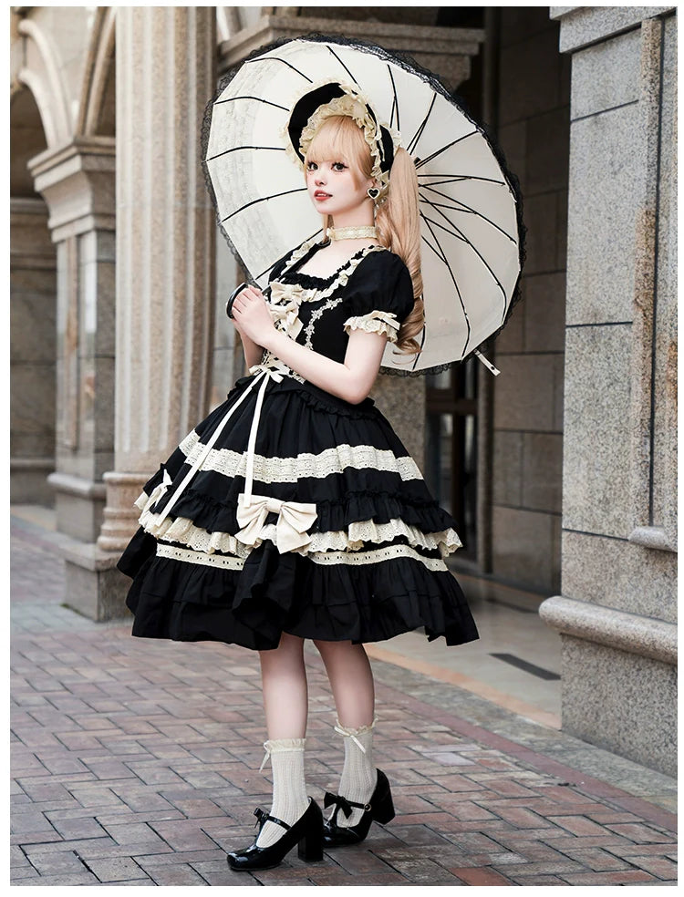 Chapter Seven - Spring Cotton Lolita OP Dress Doll-Like Dress - image 4