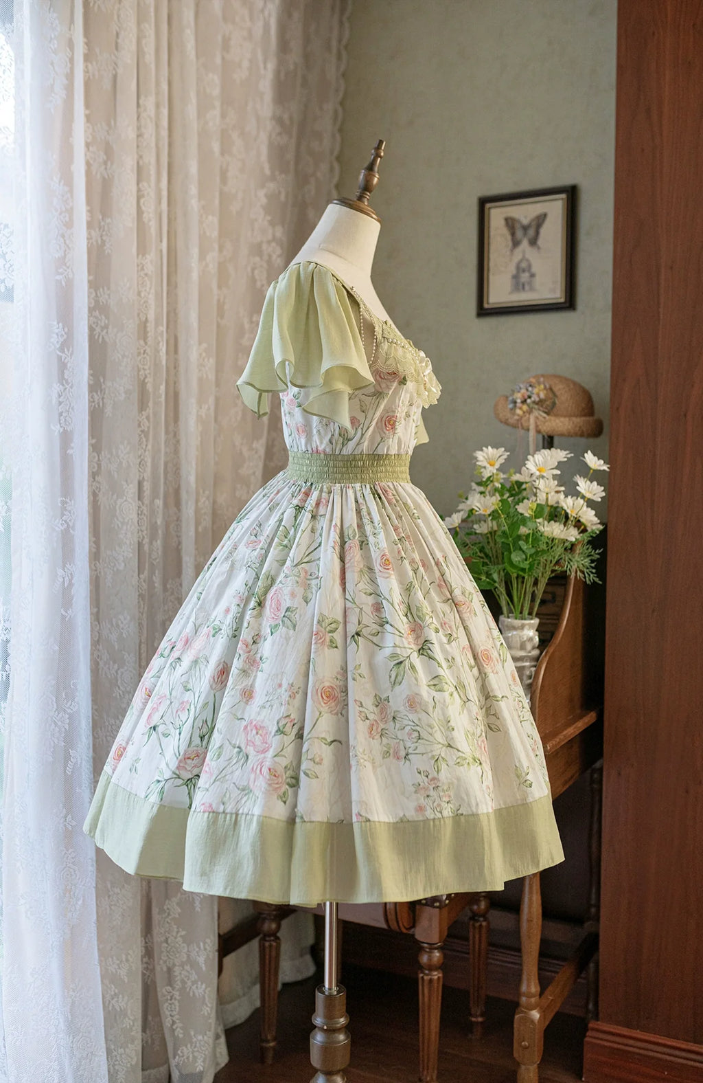 The Rose Dowry - Daily Cotton Lolita OP Dress V-neck Dress - image 21