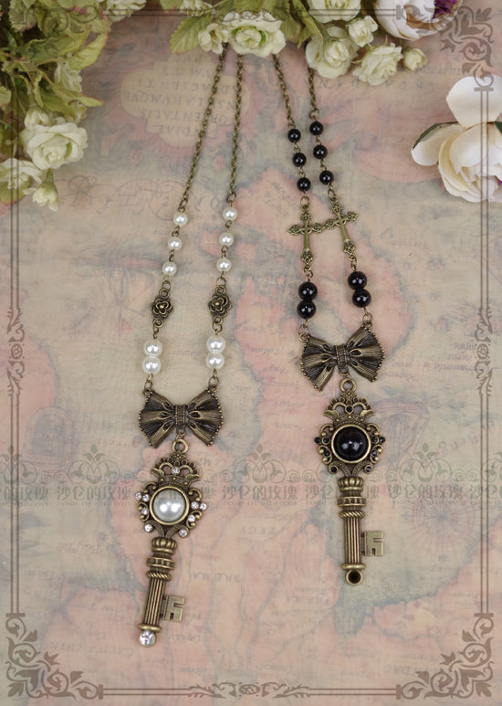 Gothic Lolita Retro Pearl Necklace - image 7