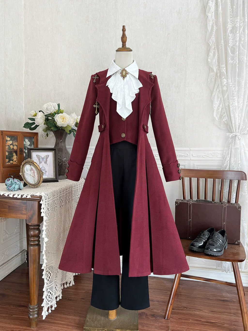 The Legend of Dracula - Gothic Ouji Lolita Winter Coat Set - image 11