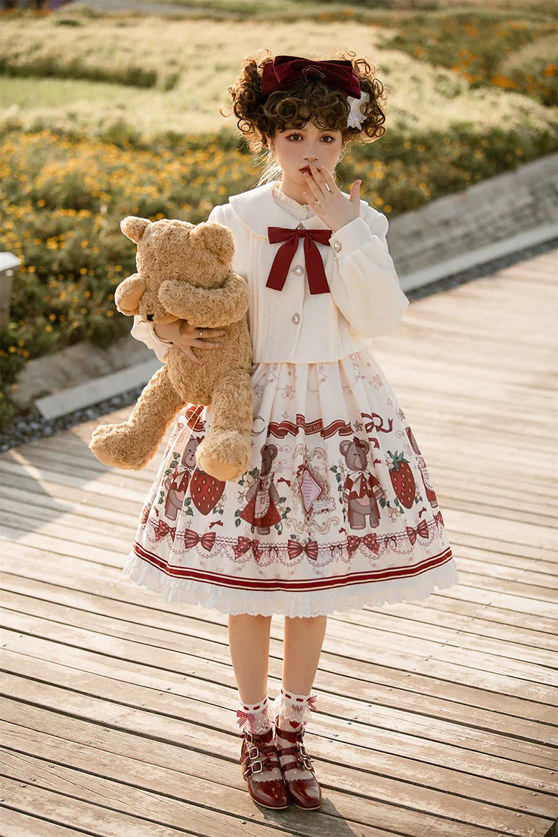Winter Gift - Kawaii Lolita JSK and Coat Set - image 20