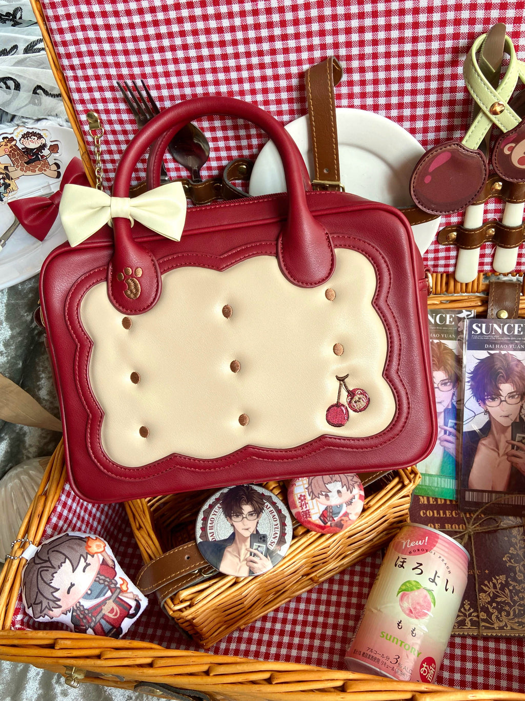Kawaii Lolita Bag Cherry Biscuit Shoulder Crossbody Handbag - image 29