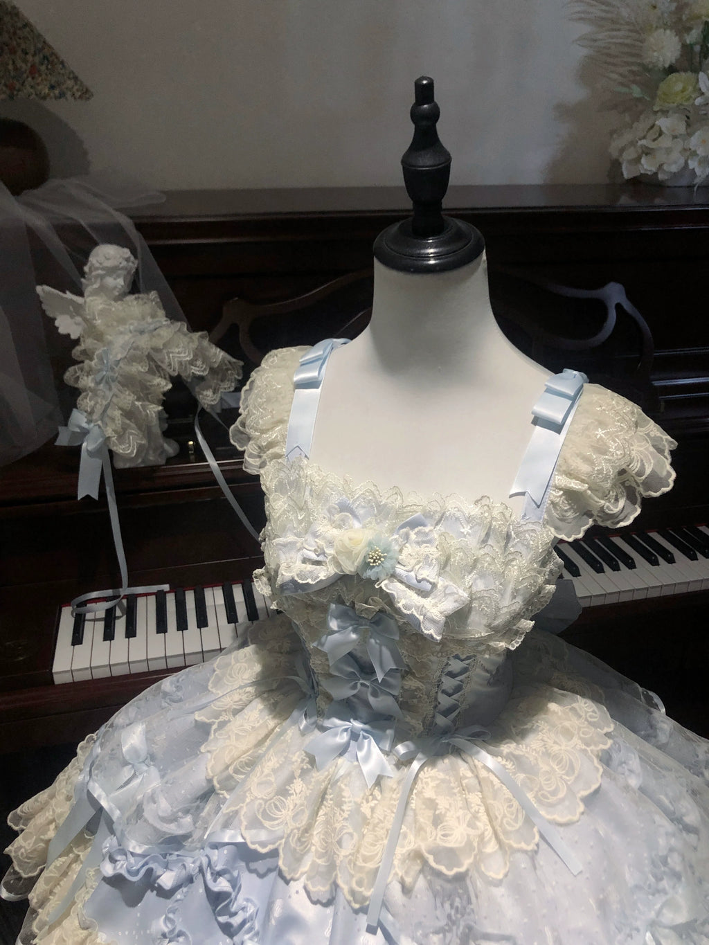 Dreamy Butterfly - Ballet-style Sweet Lolita JSK Dress With Large Bow Trailing - image 25