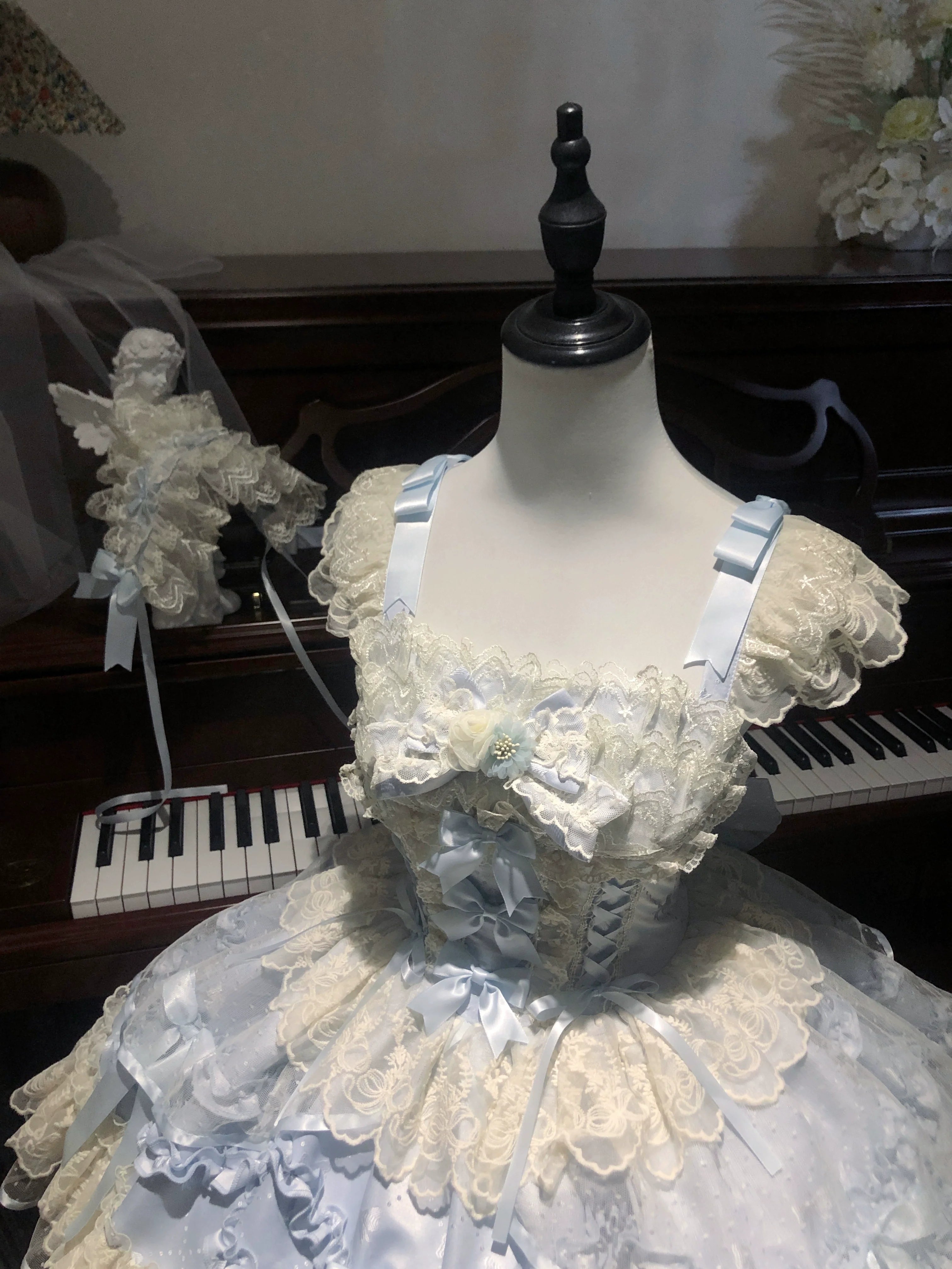 Dreamy Butterfly - Ballet-style Sweet Lolita JSK Dress With Large Bow Trailing - image 25