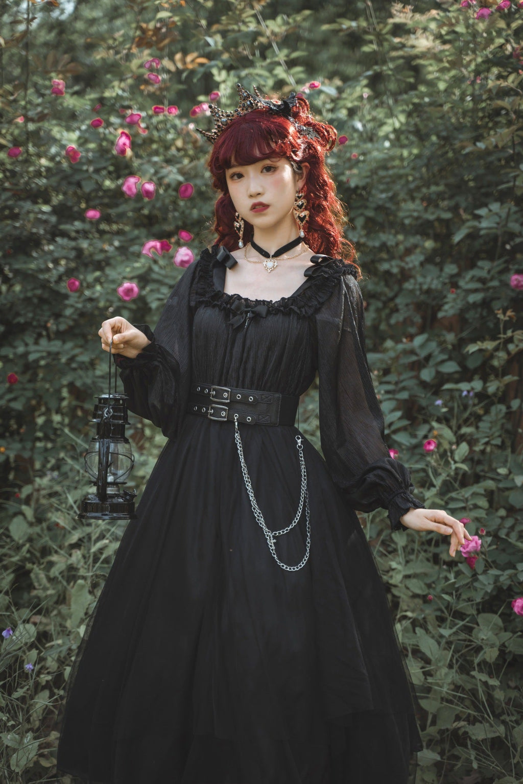 The Girl Assassin - Halloween Gothic Lolita Irregularly Hemline Dress - image 21