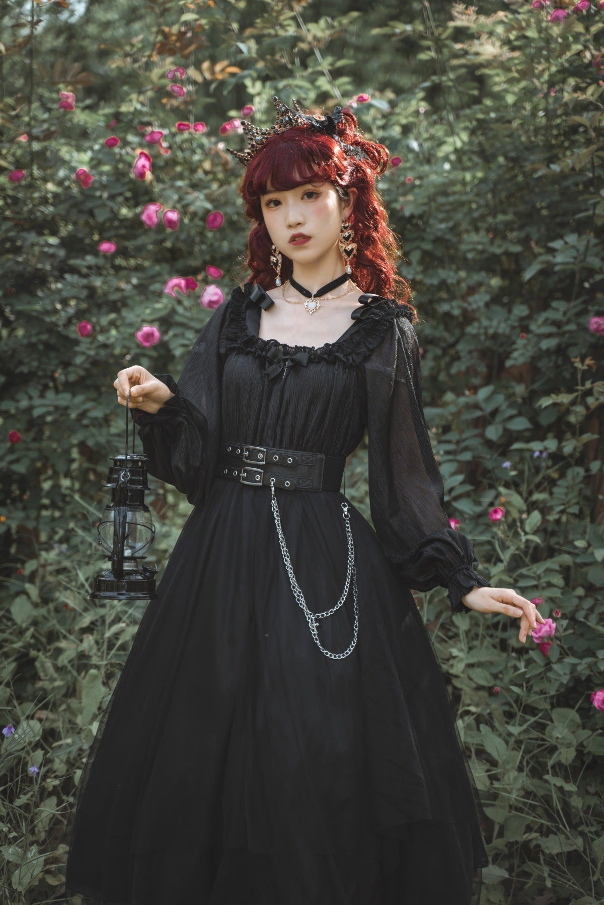 The Girl Assassin - Halloween Gothic Lolita Irregularly Hemline Dress - image 21