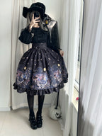 Witching Night - Gothic Lolita SK Halloween Chiffon Skirt - image 5