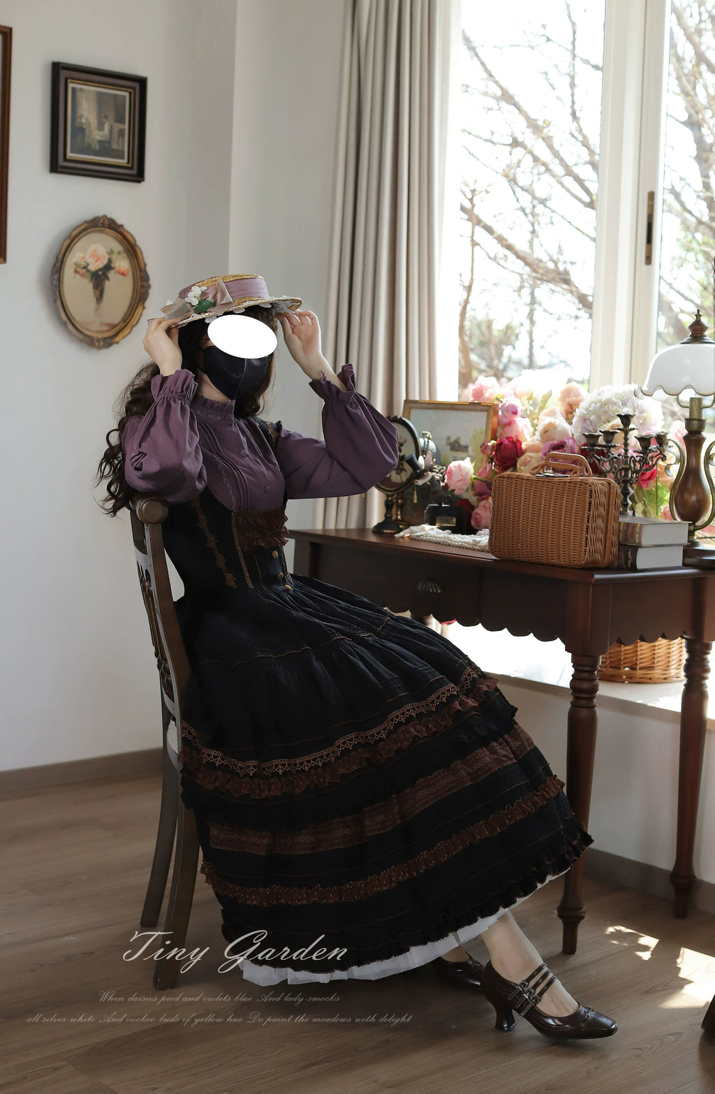 Marguerite Daisy - Classic Lolita Bust-supporting JSK Dress, Layered Lace - image 16