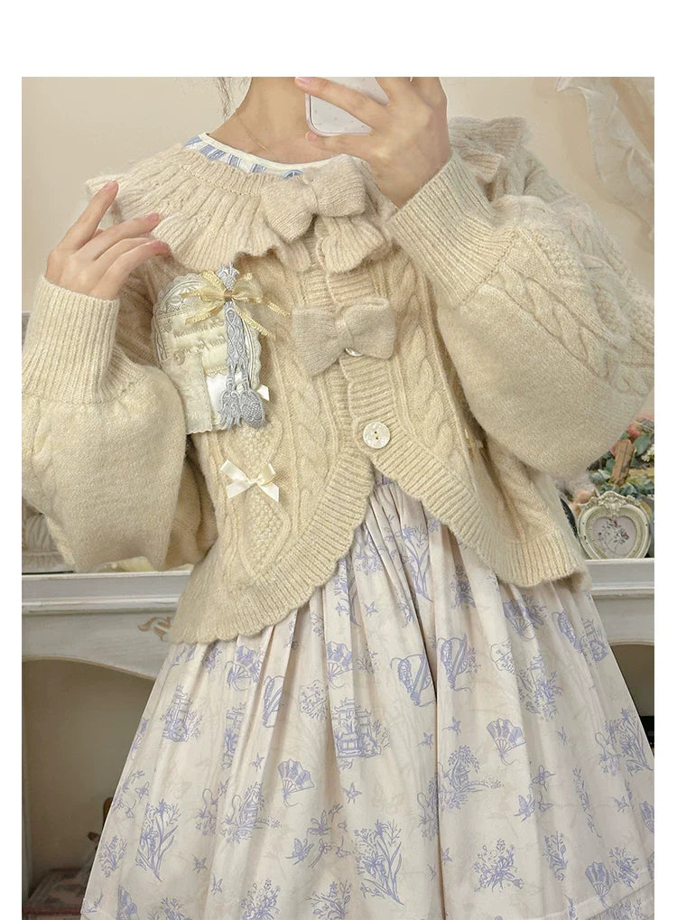 Napoleon Pastry - Sweet Lolita Cardigan, Detachable Bows - image 18