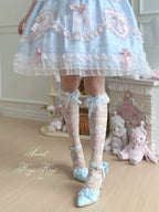 Summer Sweet Lolita Rose Jacquard Bow Socks - image 7