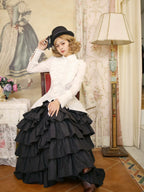 Gothic Tailed-Hem Blouse and Multi-Layer Lolita Skirt Set - image 7