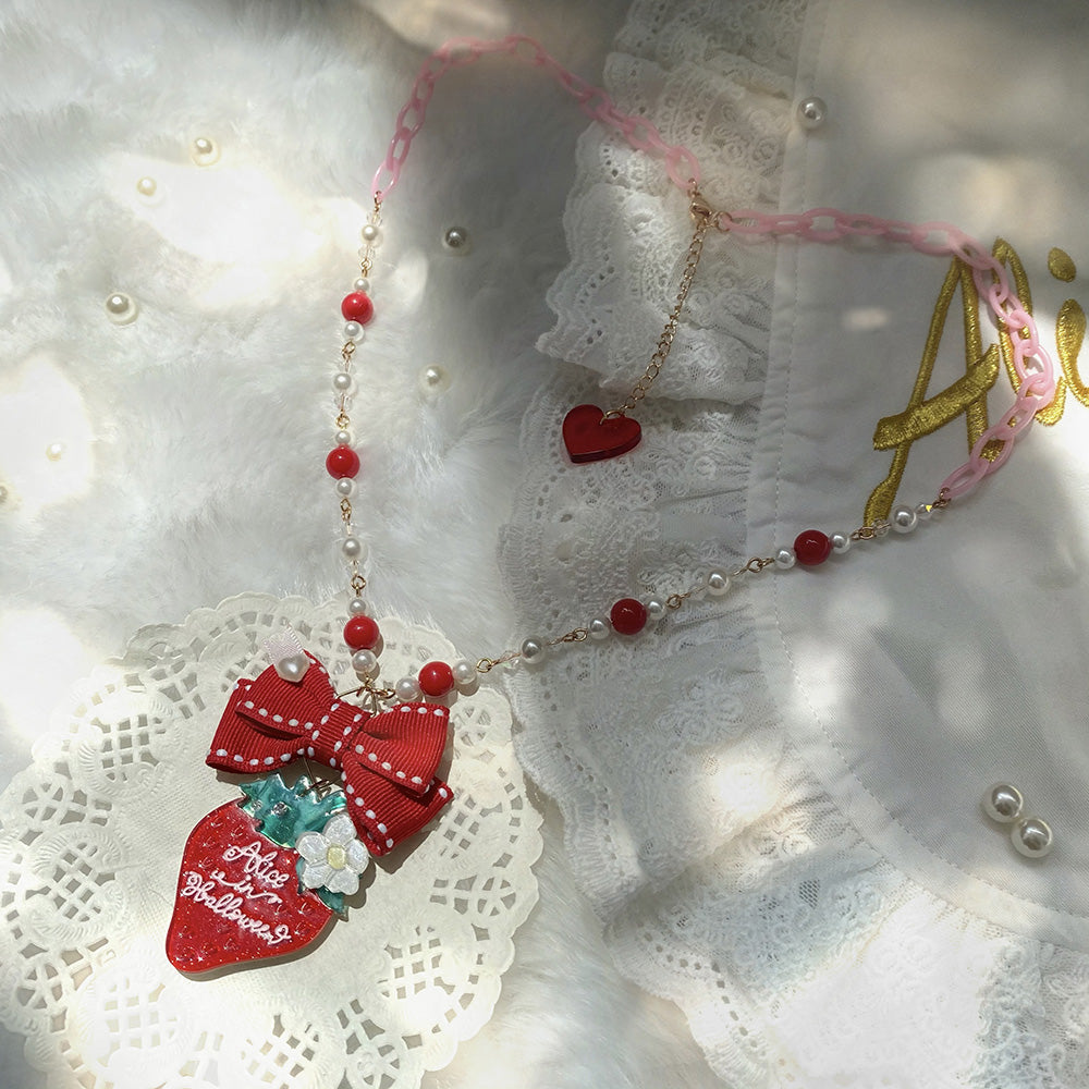 Sweet Lolita Strawberry Necklaces, Rings, Hair Clips and Brooches - image 27