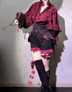 Blue Moon Bone Erosion - Gothic Lolita Waist Cincher, Bat Wing Hem - image 25