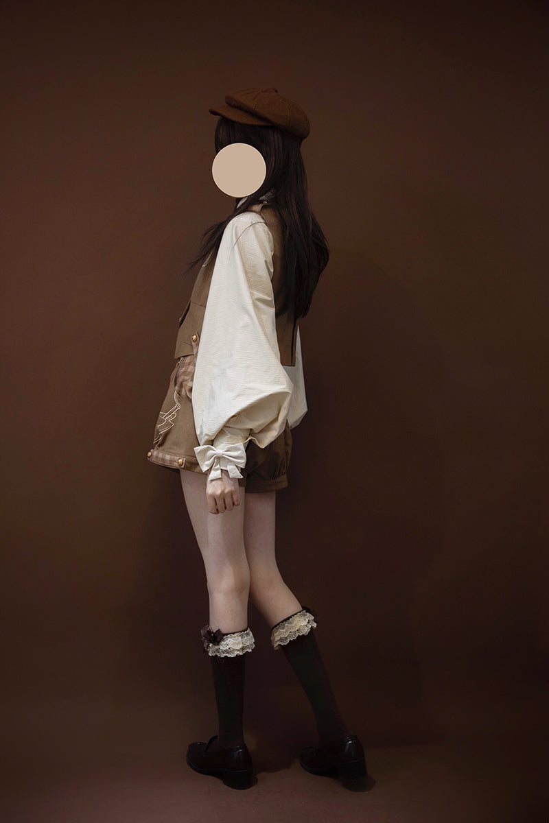 Famous Detective Goose - Ouji Lolita Shorts Set, Pockets - image 6