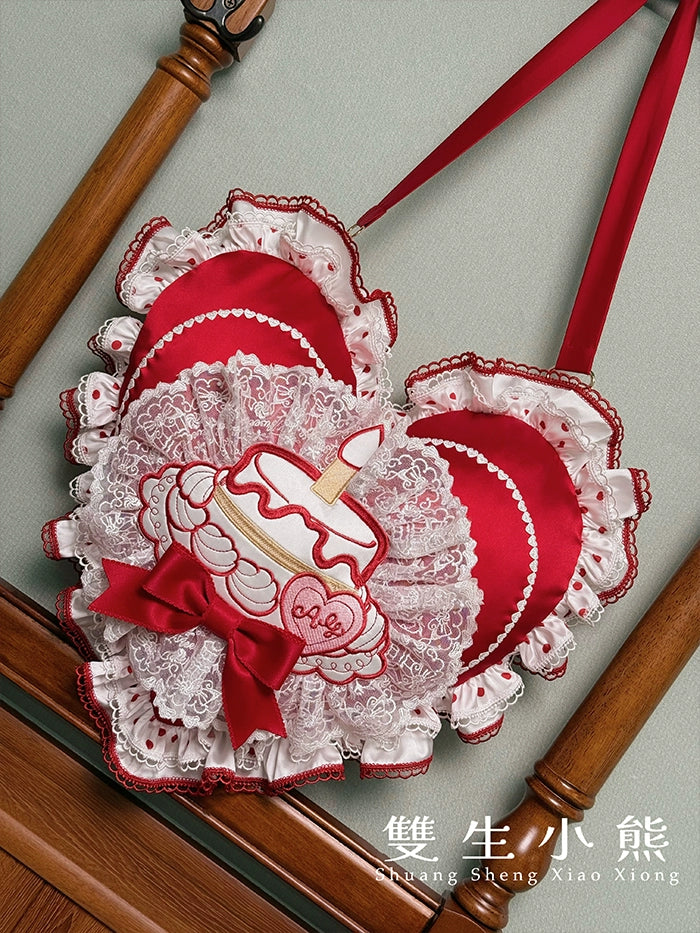 Bite The Cake - Sweet Lolita Accessories, Red & White Polka Dots - image 37