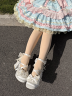 Sakura Oath - Sweet Lolita Chunky Heel, 3D Floral Decoration - image 12