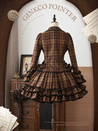 Chris's Notes - Old School Lolita Plaid Coat Set, Tiered Skirt - image 12