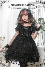 Whisper of Stars - Vintage Lolita Black OP Dress, Constellation-Themed - image 19