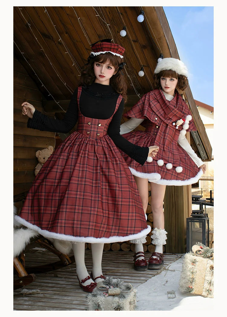 Wish Date - Twins Lolita Fishbone Bust-supporting JSK Winter Scarf-Cape and Accessories - image 2