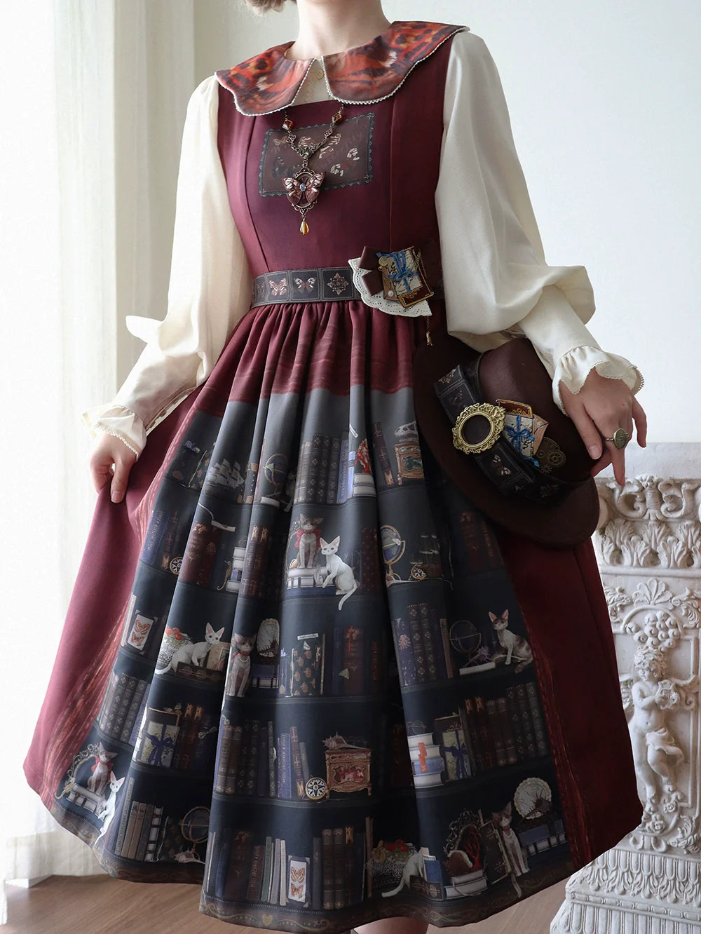 German Bookshelf - Classic Lolita Printed JSK Dress - image 34