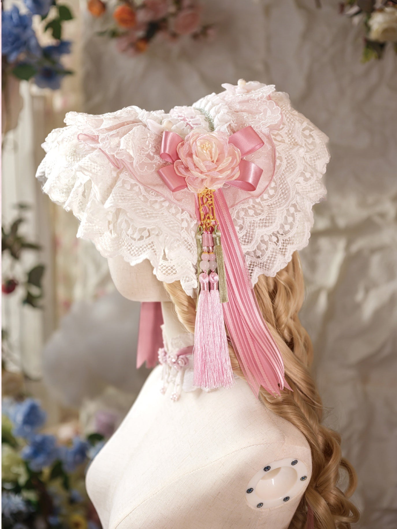Hibiscus Huadan Pink Long JSK Dress Series and Accessories - image 11