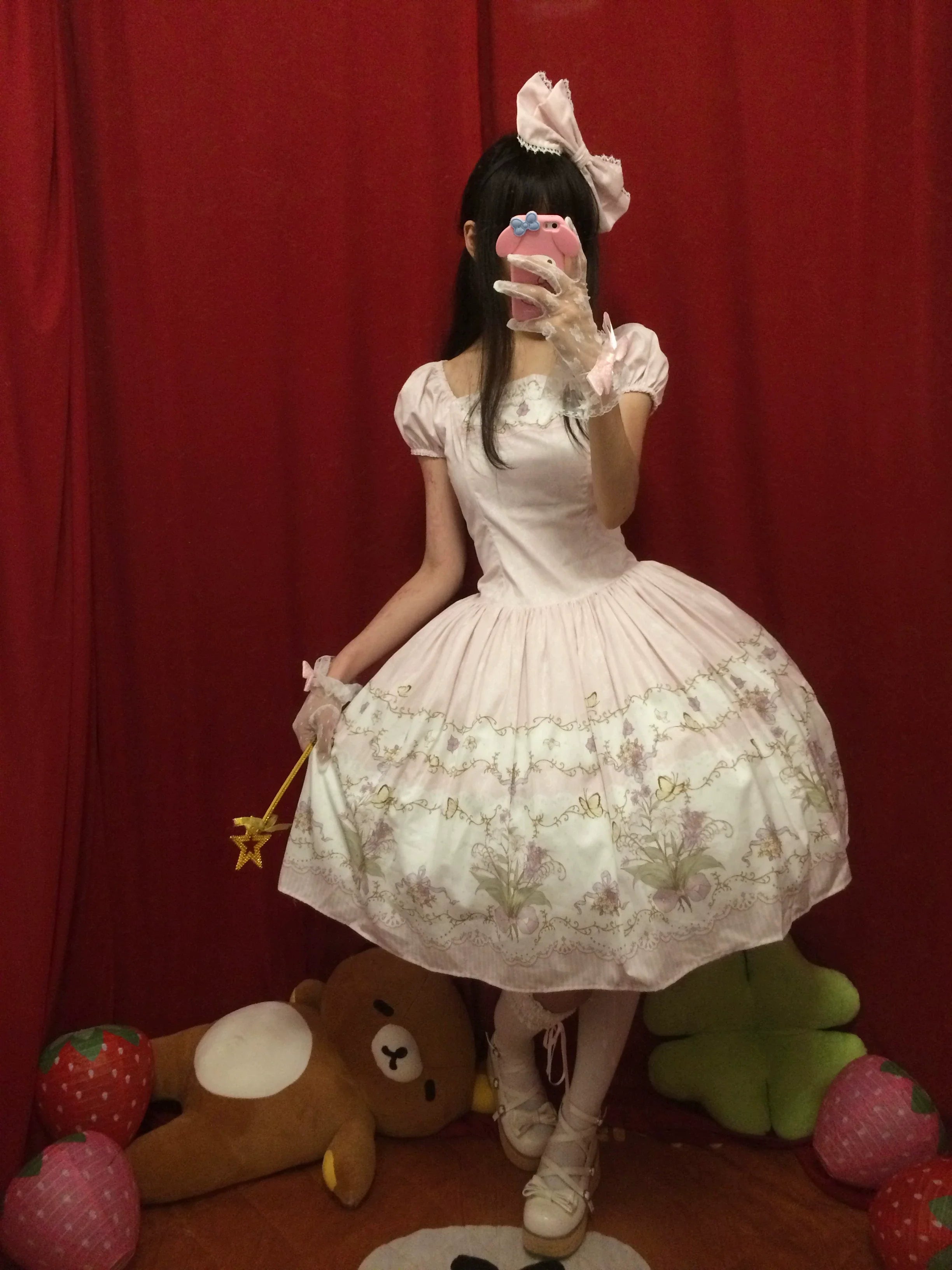 Jenny Flower - Cotton Old School Lolita Floral OP Dress - image 8